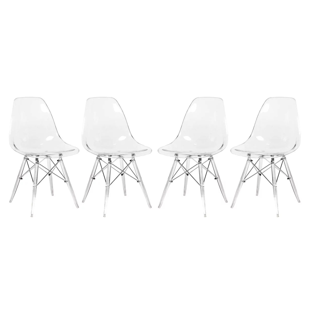 Clear Molded Side Chair Set of 4 M70781