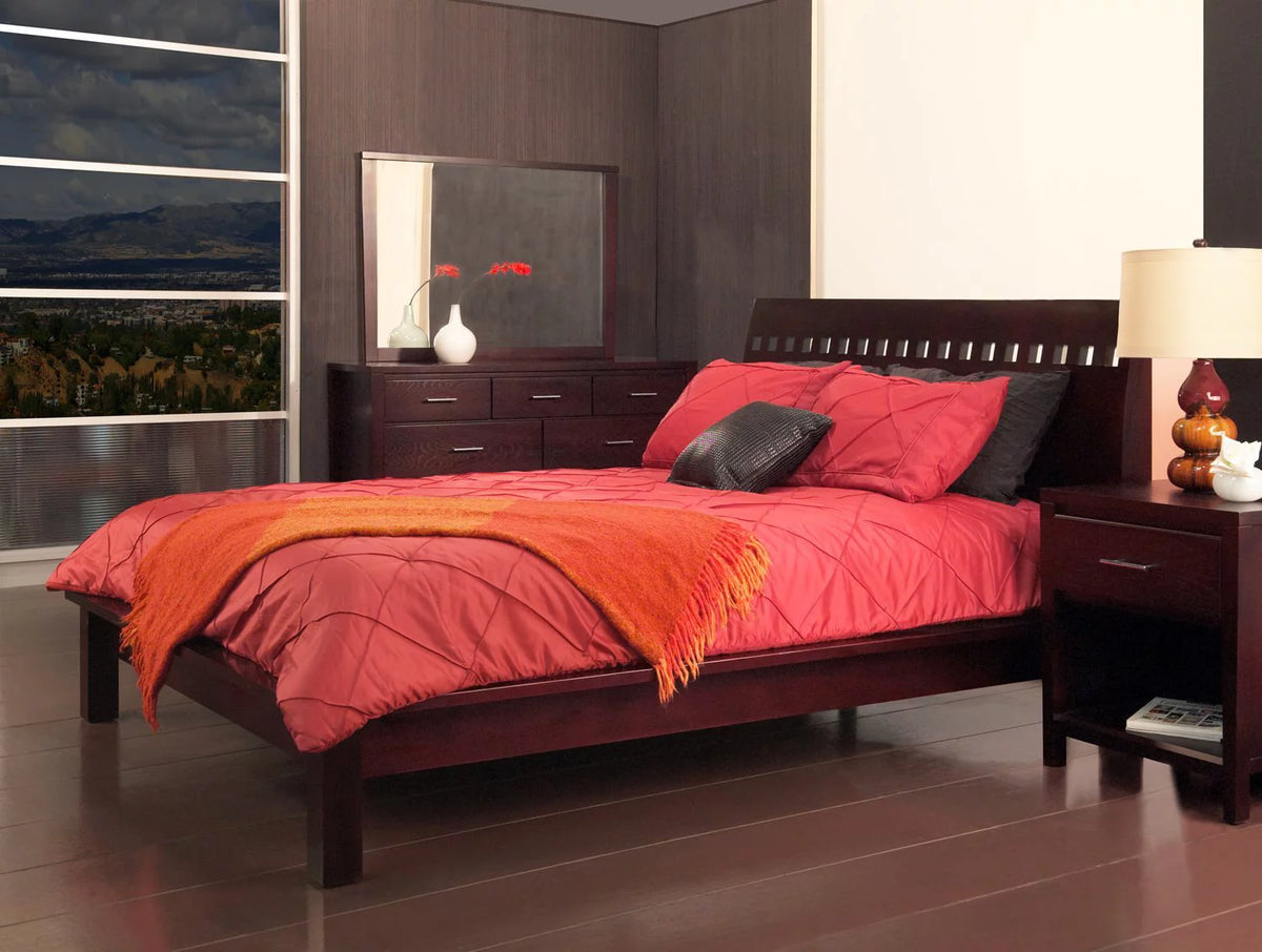 Cal King Platform Bed in Espresso Mahogany V9223