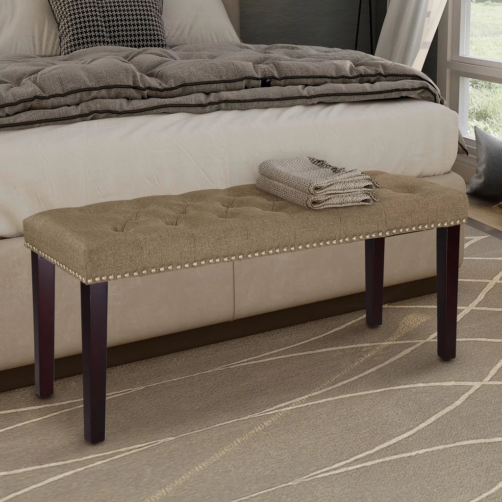Upholstered Wood Bench X26504