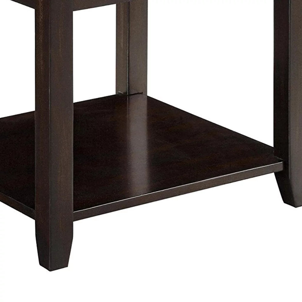 Walnut 1-shelf End Table F54374