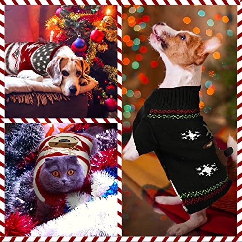 4 Pieces Christmas Dog Sweaters Pet Clothes C840