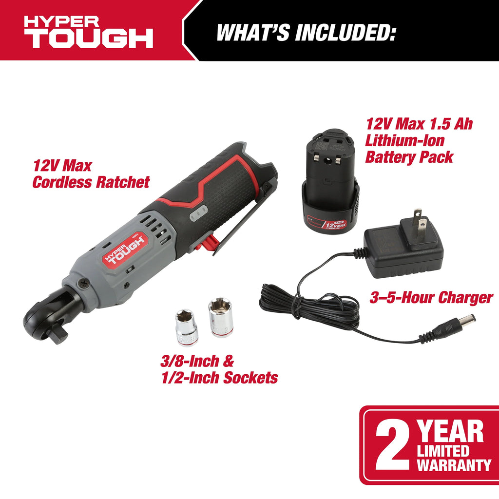 12V Max Lithium-Ion Cordless 3/8-Inch Ratchet with Battery and Charger P2197