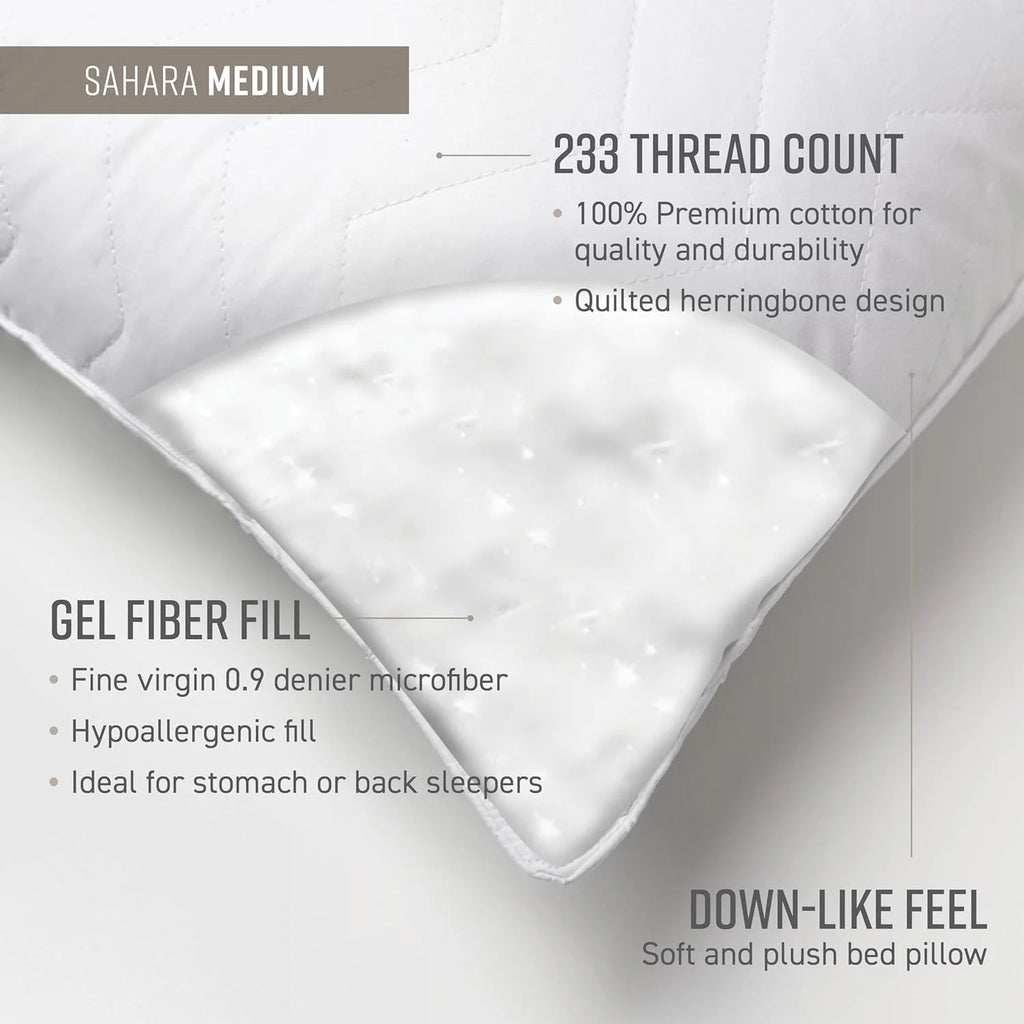Hotel Quality 233 TC Cotton Gel Fiber Bed Pillow D70616