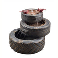 Outdoor Stacked Aged Tires Fountain K15515
