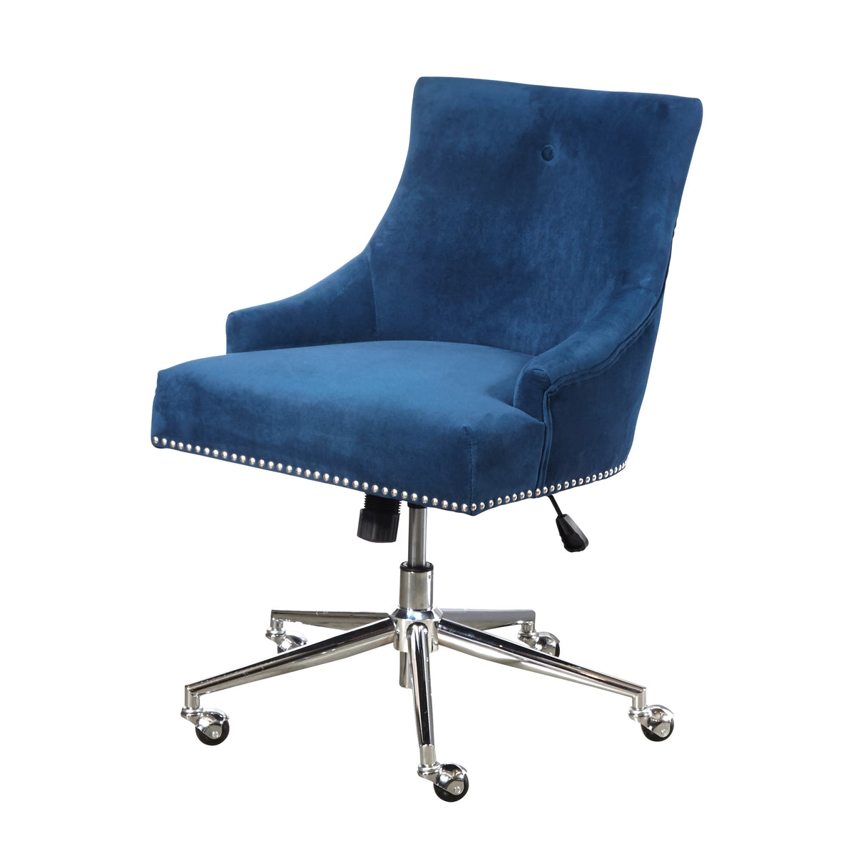 Navy Blue Velvet Office Chair T304254