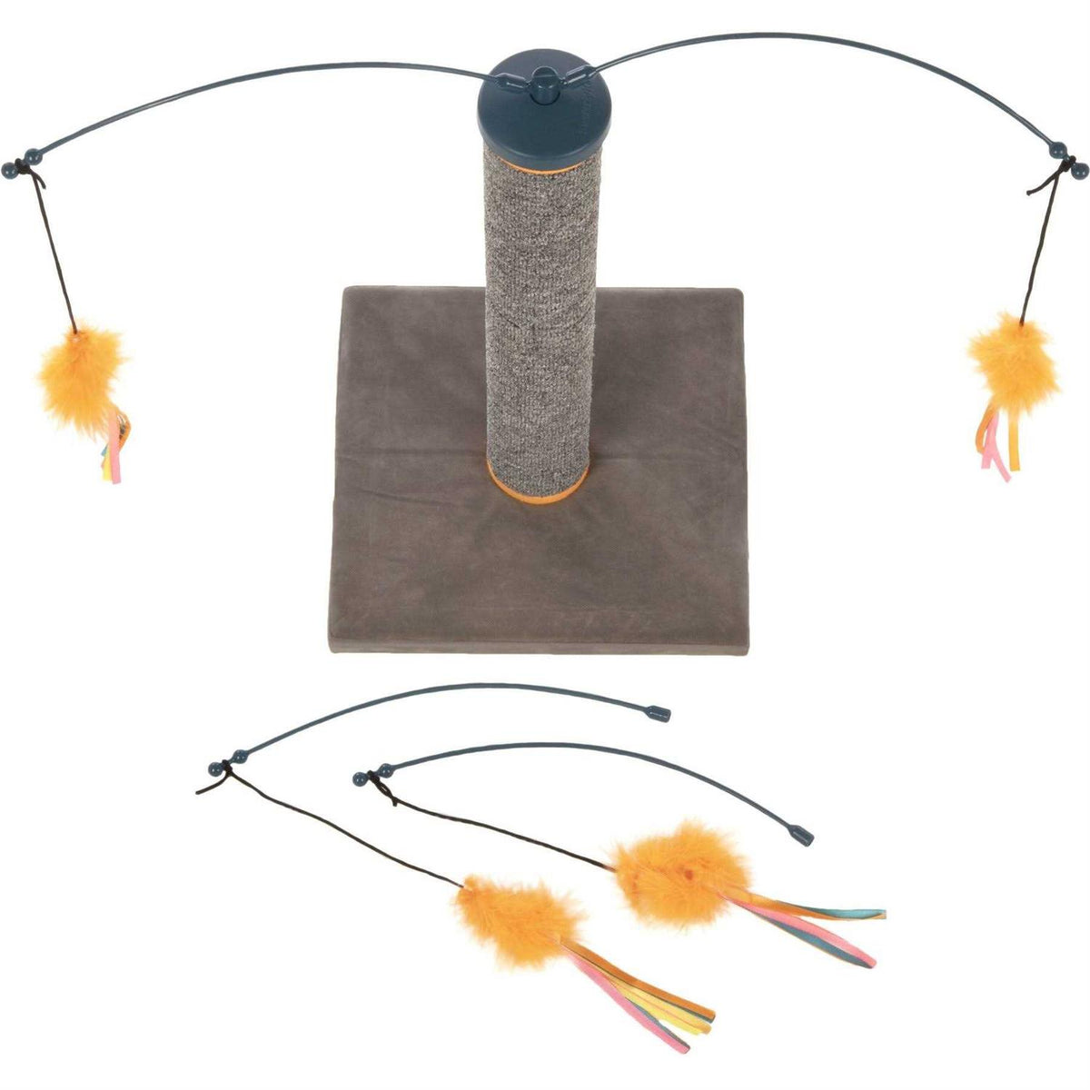 Carpet Cat Scratching Post with Spinning Wand Toys B6354