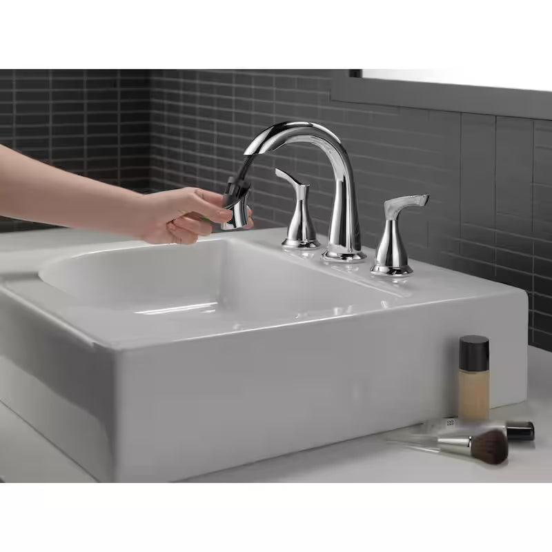 8 in. Widespread 2-Handle Bathroom Faucet with Pull-Down Spout in Chrome C43660