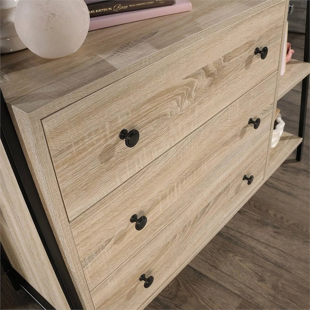 3 Drawer Engineered Wood and Metal Dresser X499