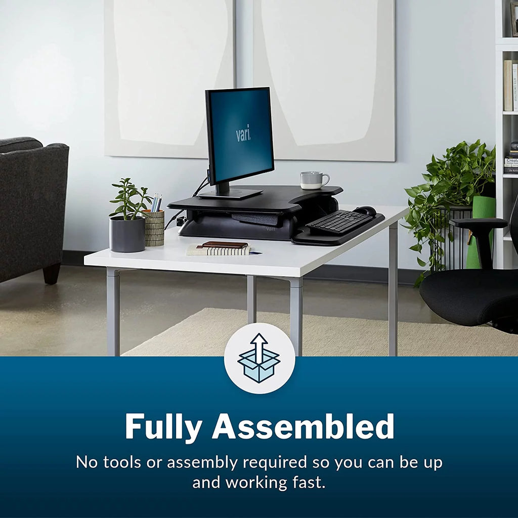 Adjustable 2-Tier Standing Desk Converter Black A642