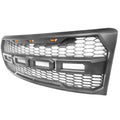 Front Grille Compatible with 2009-2014 Ford F-150 Matte Black ABS D417