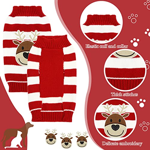 4 Pieces Christmas Dog Sweaters Pet Clothes C840