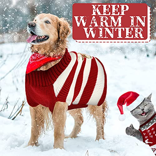 4 Pieces Christmas Dog Sweaters Pet Clothes C840