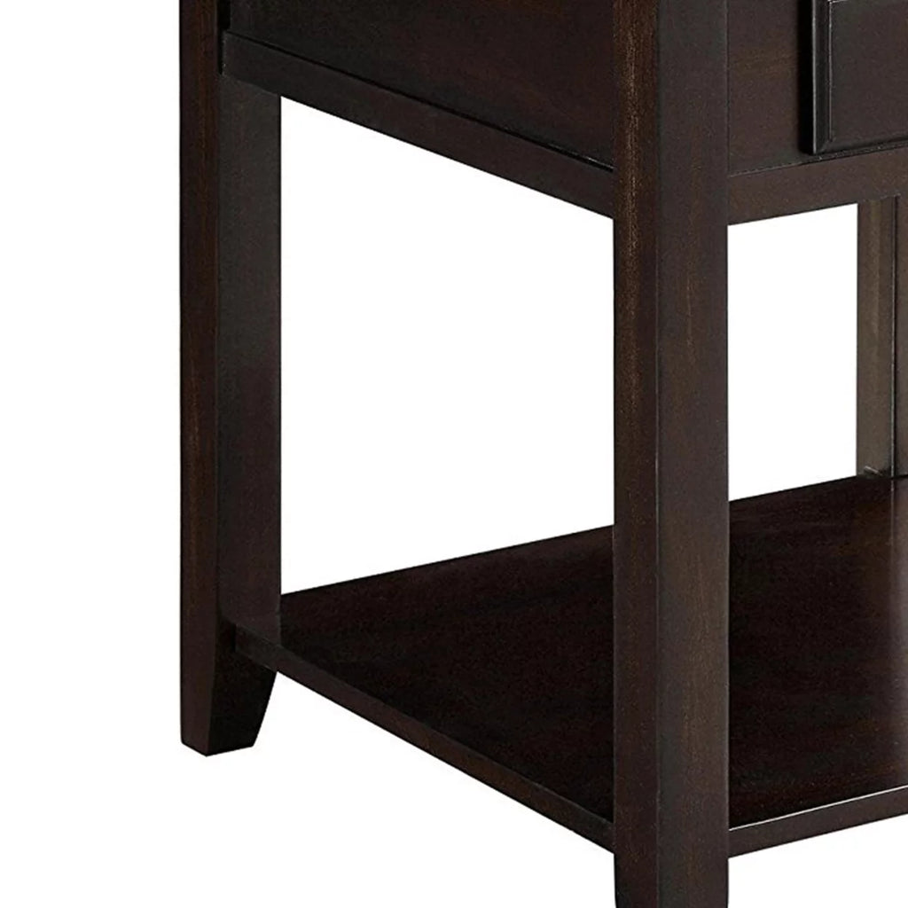 Walnut 1-shelf End Table F54374
