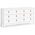 White 8 Drawer Engineered Wood Dresser G31177