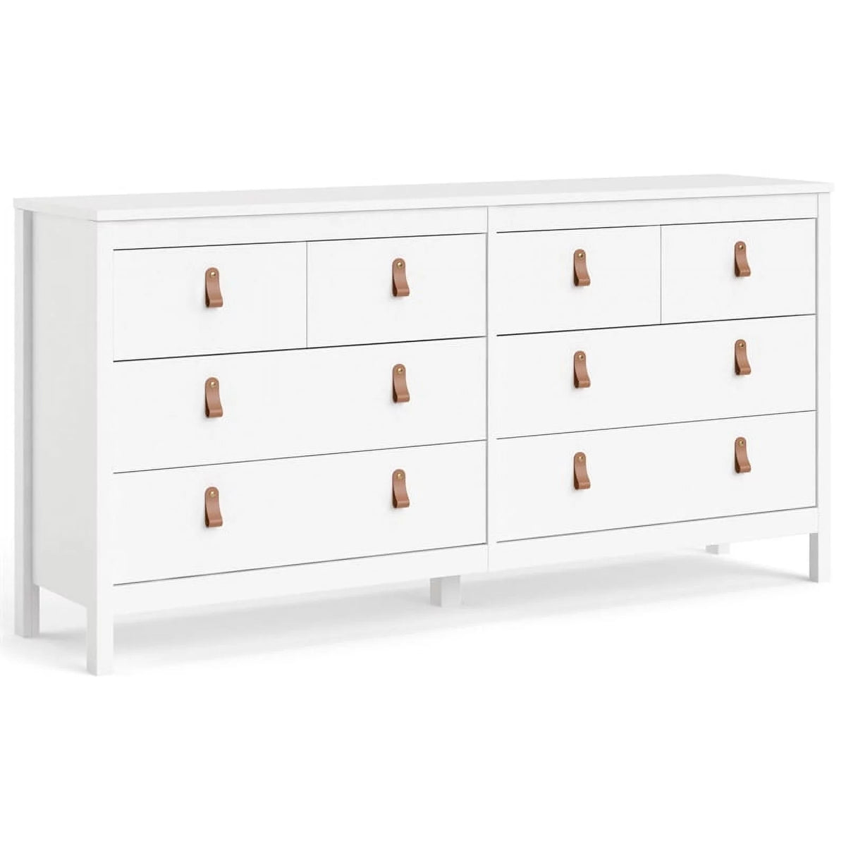 White 8 Drawer Engineered Wood Dresser G31177