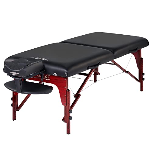 31" Portable Massage Table with Memory Foam Cushioning Black A41354