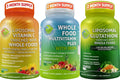 Vegan Whole Food Daily Multivitamin with Iron, Liposomal Vitamin C Capsules & Liposomal Glutathione Capsules E725116