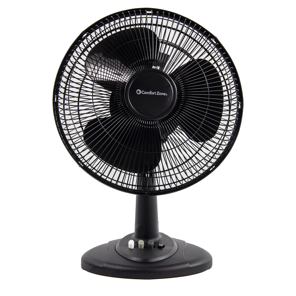 12” 3-Speed Oscillating Table Fan with Adjustable Tilt, Black U954