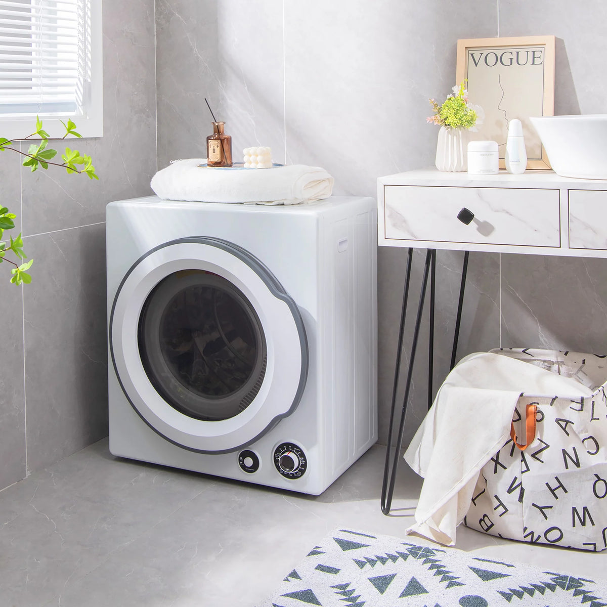 1350W Electric Compact Laundry Dryer 13.2 LBS G9849
