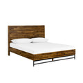 Brown Wooden Low Profile Queen Bed O431881