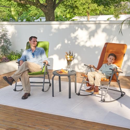 Oversized Padded Folding Rocking Camping Chair W771
