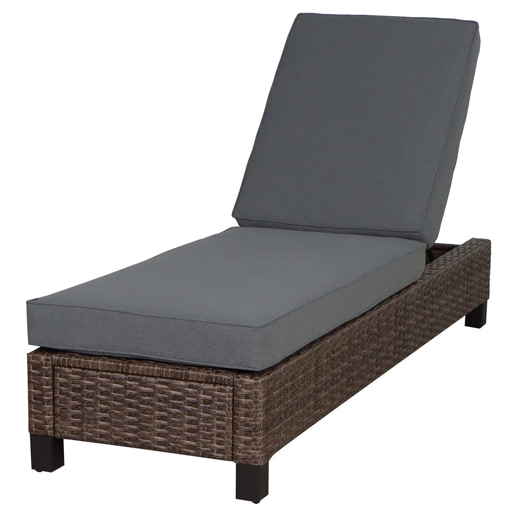 Gray Outdoor Chaise Lounge Chair Y8589