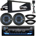 Single DIN Bluetooth CD Receiver with 6.5 Speakers and Install Kit O6630
