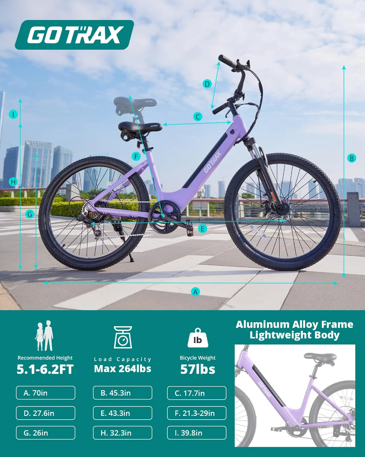 26" 350W 7-Speed Electric Bike H641