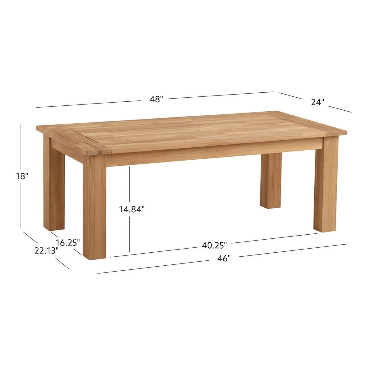 Solid Teak Outdoor Coffee Table C1835