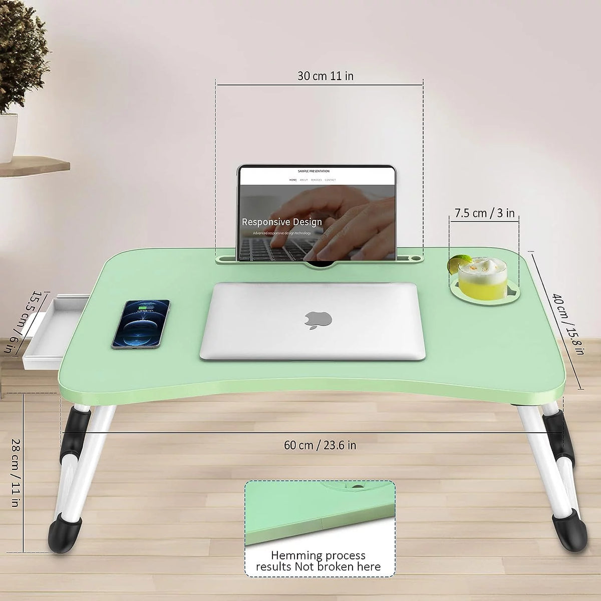 Foldable Lap Desk with Storage Drawer L172229