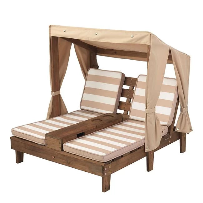 Double Chaise Lounge with Cup Holders Y54015