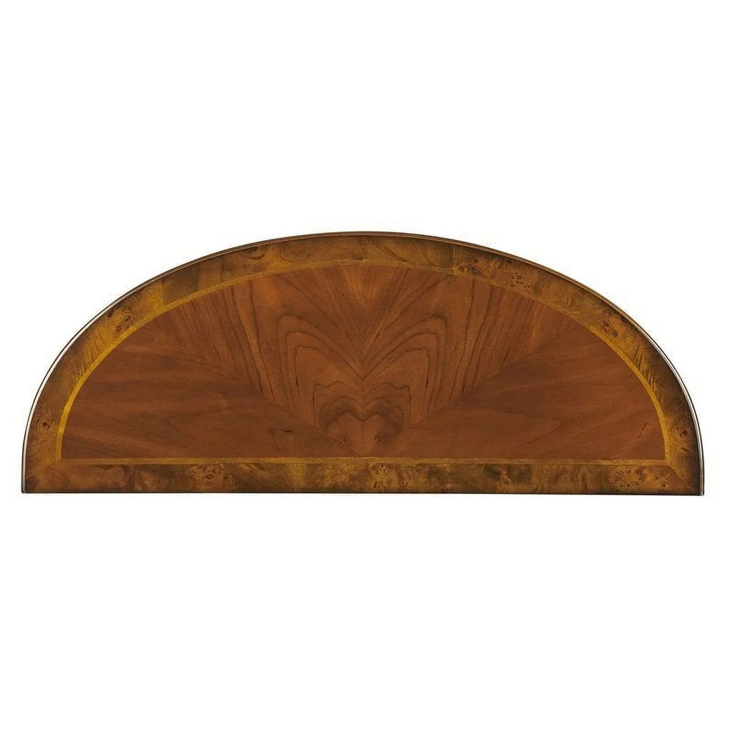 Olive Ash Burl Demilune Console Table J127116