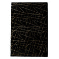 Black Gold Abstract Area Rug 7.5' x 9.5' N408725
