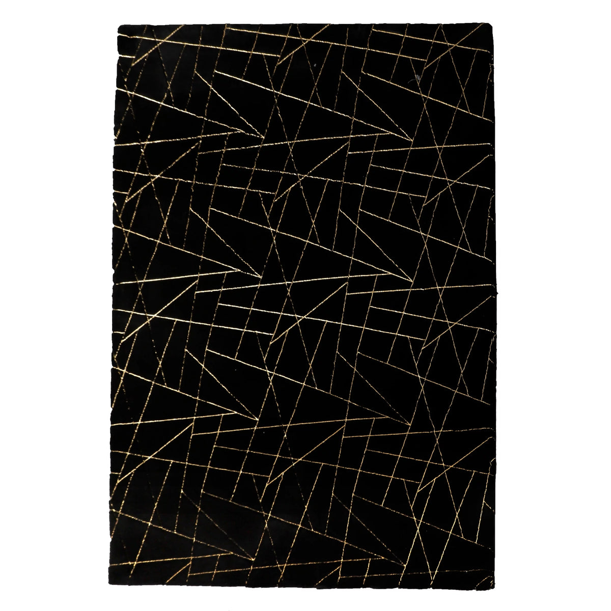 Black Gold Abstract Area Rug 7.5' x 9.5' N408725