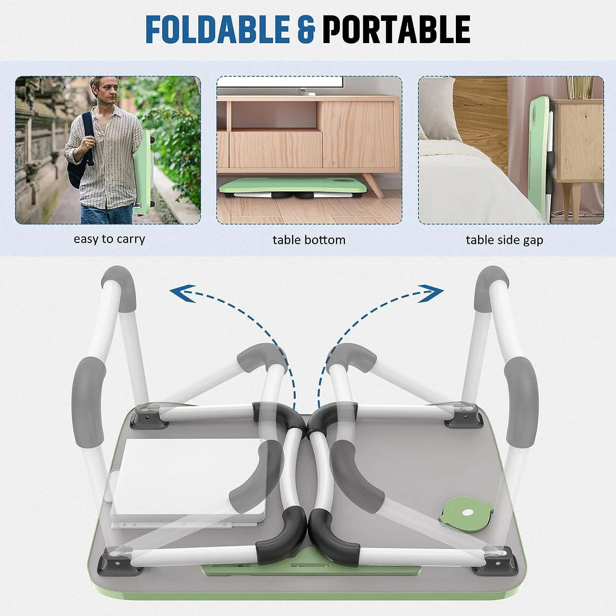 Foldable Lap Desk with Storage Drawer L172229