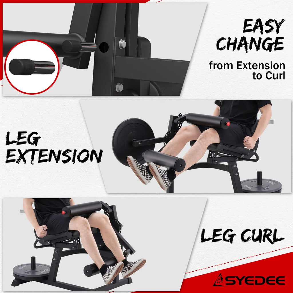 Adjustable Plate Loaded Leg Extension and Curl Machine A43527