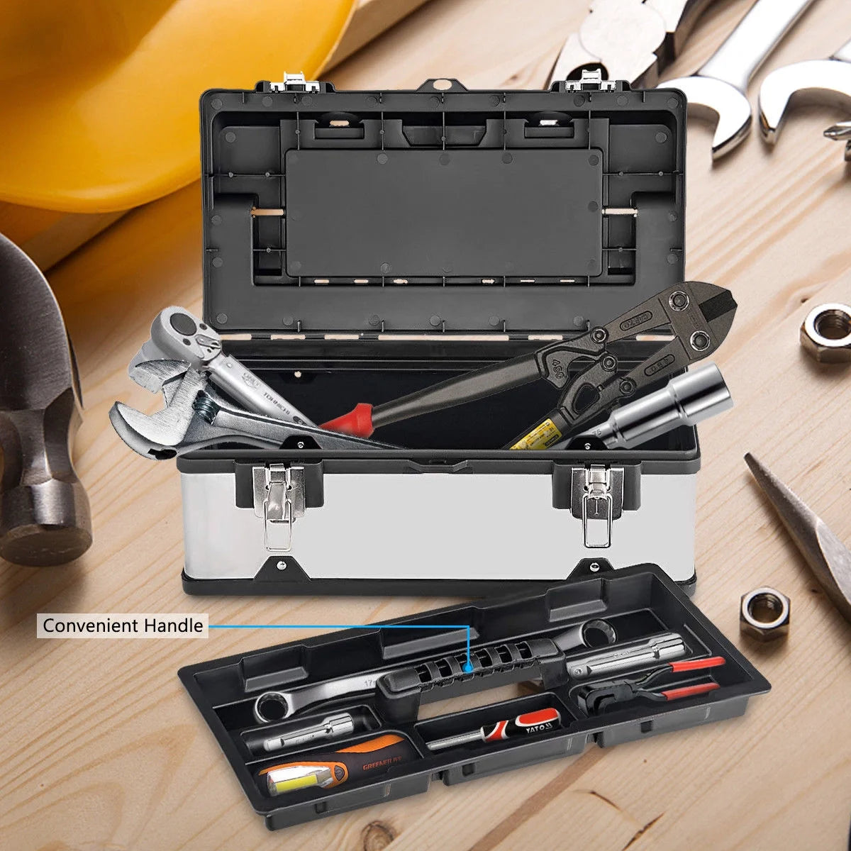 18 Inch Stainless Steel Portable Tool Box V1180