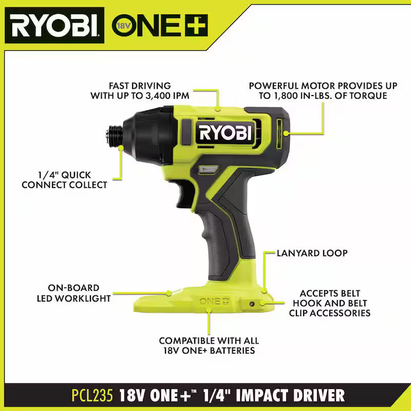 18V Cordless 6-Tool Combo Kit with Battery and Charger G887