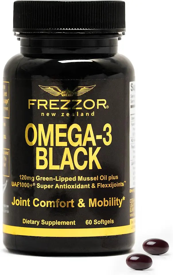 Omega 3 Black Green Lipped Mussel Oil 450mg 60 Softgels U6971