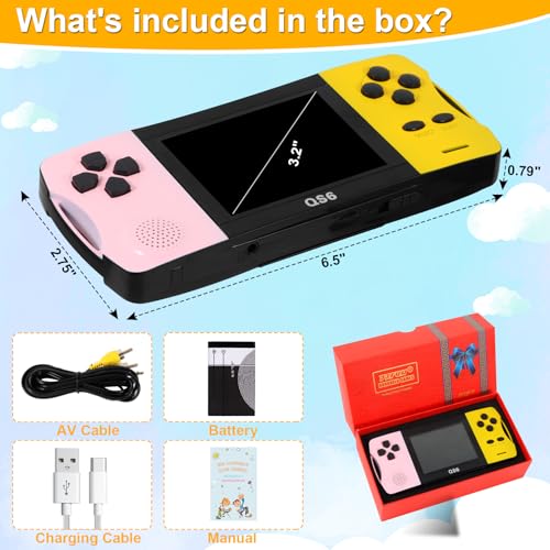Handheld Games with 3.2'' Screen 138 Preloaded Retro Video Games D1263