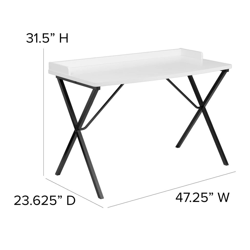 White Computer Desk V18860