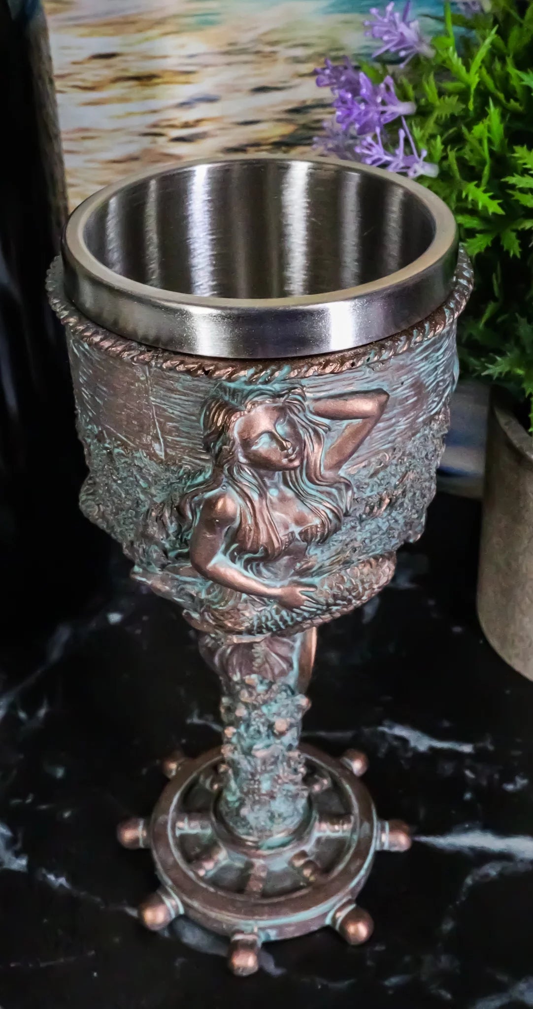 Mermaid Goblet 7.5" 5oz A154457