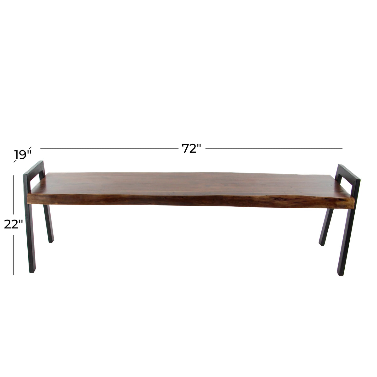Wood Live Edge Top Bench O3601