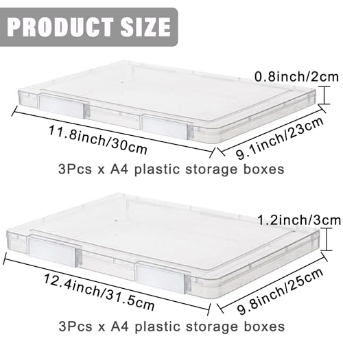 Clear A4 Plastic File Storage Box X77517