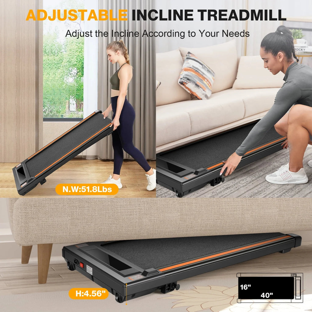 2.5HP Walking Pad Under Desk Treadmill with Remote Control S9494