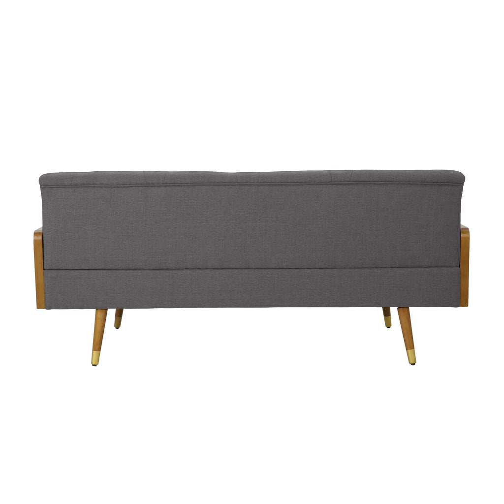 Grey Tufted Fabric Sofa U21672