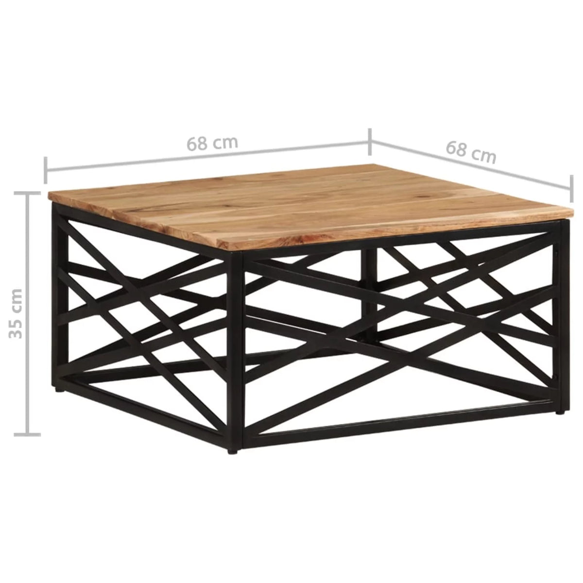 Solid Acacia Wood Coffee Table Y2811