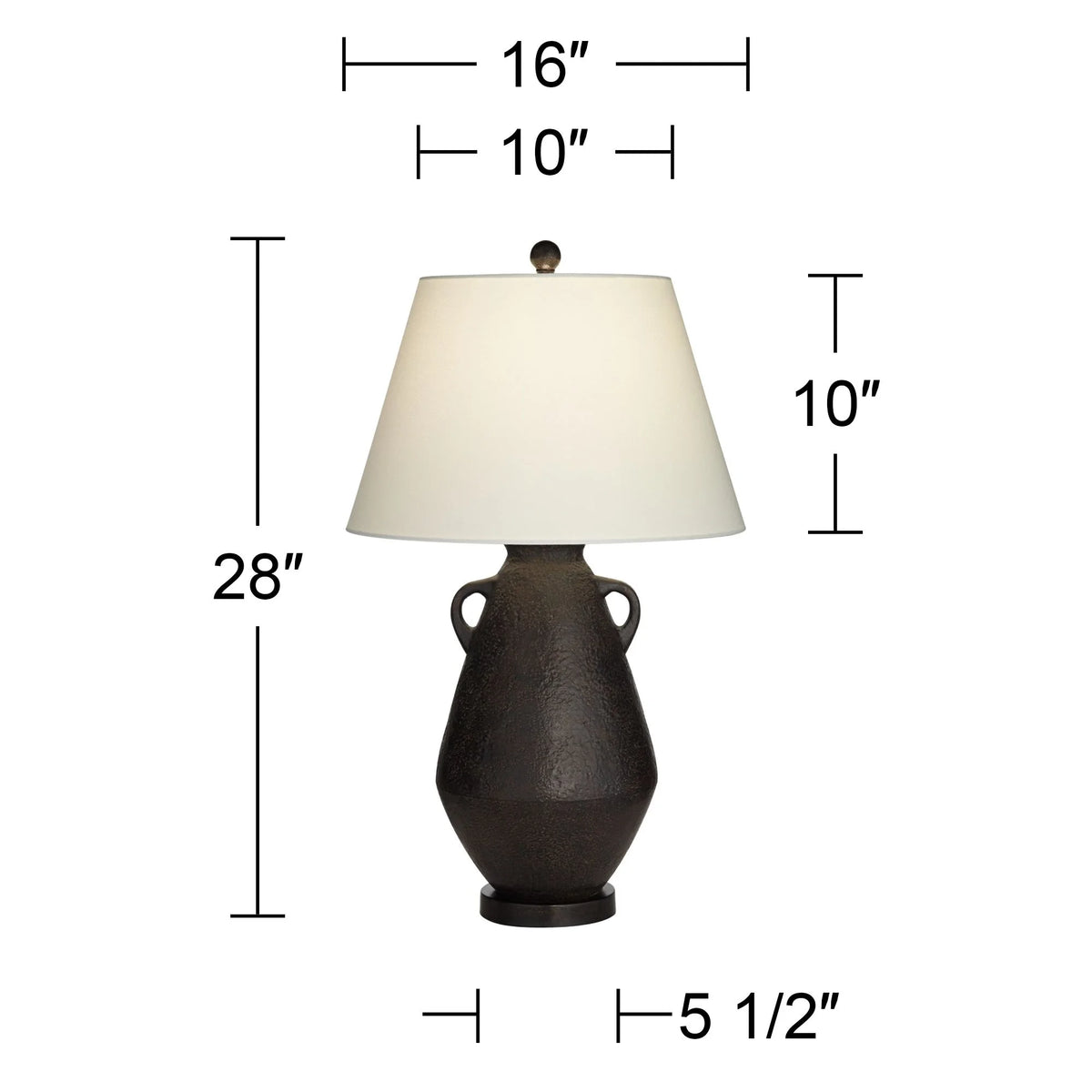 28" Tall Black Table Lamp H366440