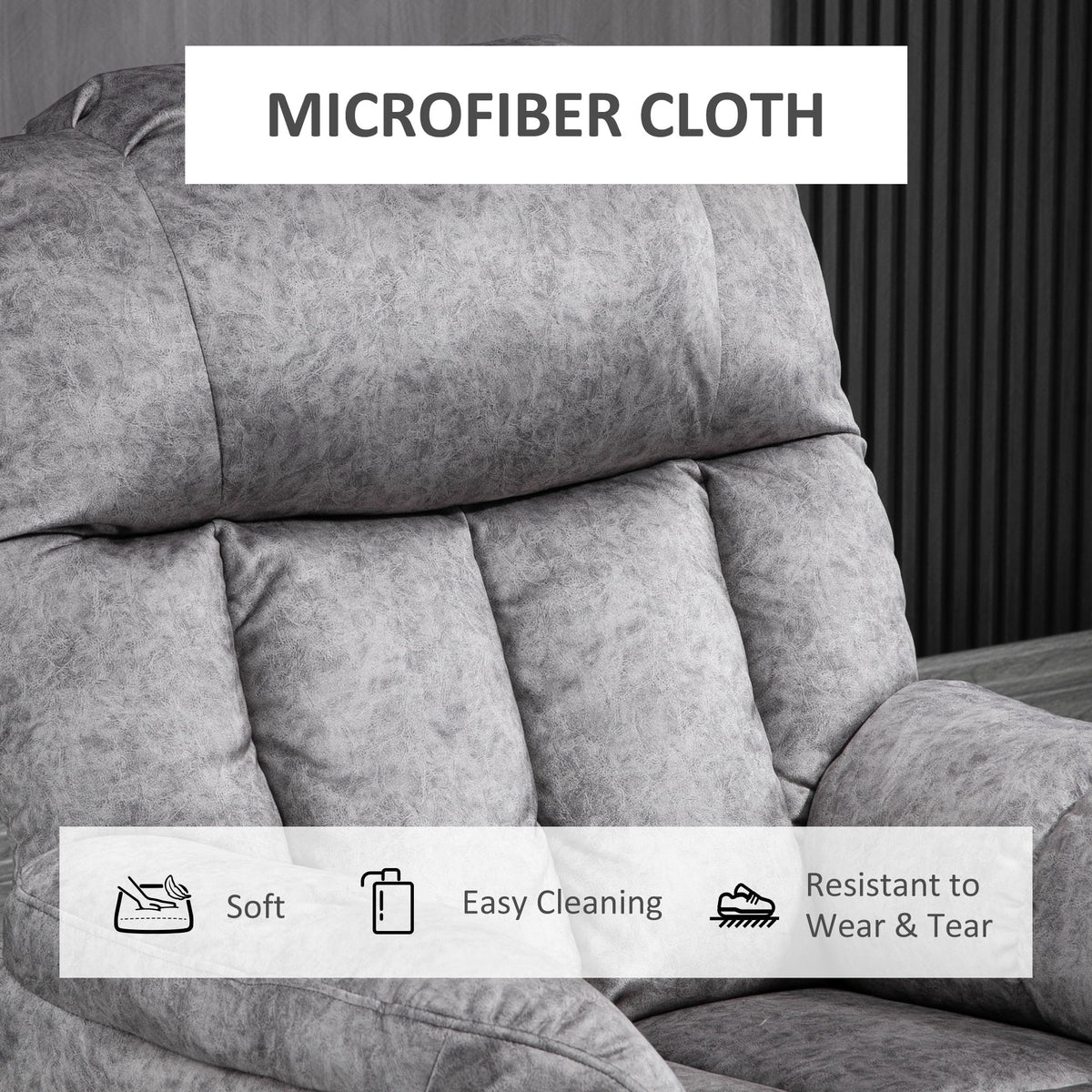 Grey Power Lift Recliner Chair with Remote Control L78592