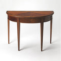 Olive Ash Burl Demilune Console Table J127116
